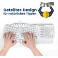 Miniatyrbild 2 av 4: USB-tangentbord - PERIXX - Periboard-512 - QWERTZ Tyska - Ergonomisk - Vit