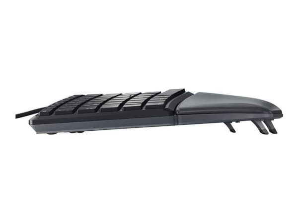 Ergonomiskt tangentbord - CHERRY - KC 4500 ERGO - Trådbundet - Vadderat handledsstöd - QWERTY