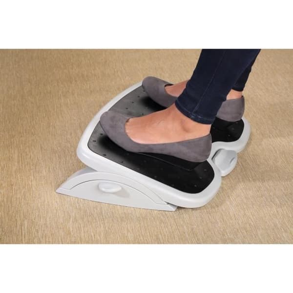 Kensington, SoleMate Plus fotpall, med SmartFit-justeringssystem, grå ram och svart stativ