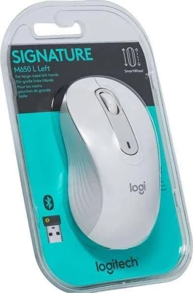 Logitech Signature M650 L Vänsterhands – Optisk Datormus – Vit
