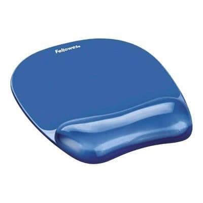 Fellowes Crystal Gel handledsstöd musmatta, ergonomisk musmatta, klarblå gel