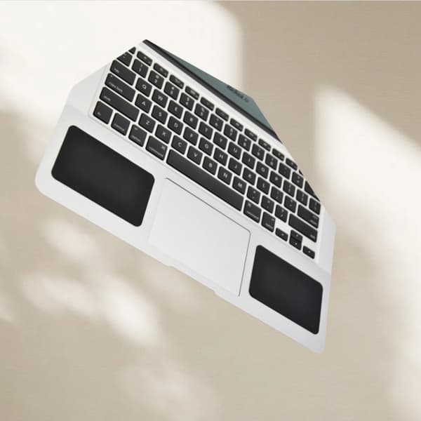 INF Komfortabel håndleddsstøttepute i silikon for MacBook Sort