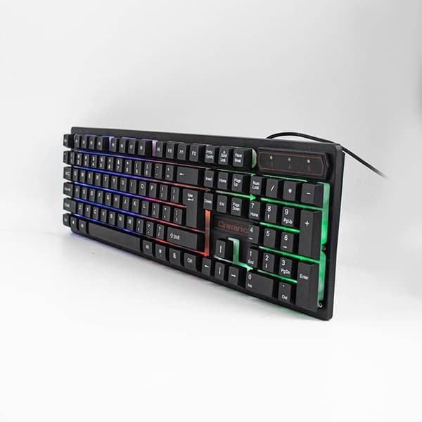 Backlight gamer-tangentbord – modell KR-6300 Ergonomisk design