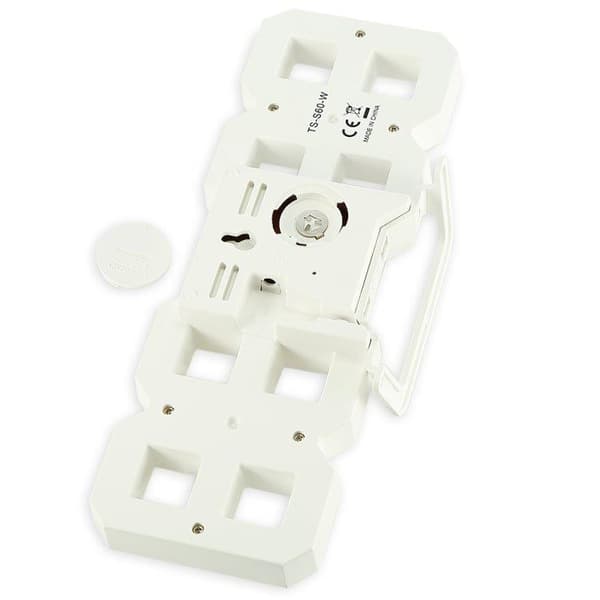 Stor 3D digital veggklokke / vekkerklokke med hvitt LED-lys - Multifunksjonell