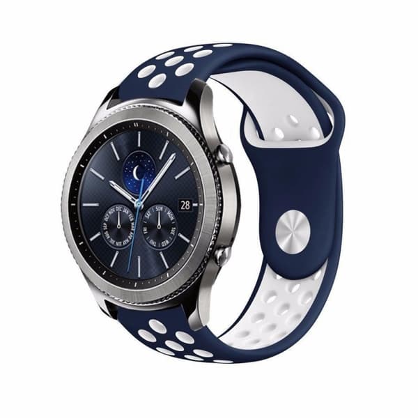 EBN Sport armbånd Samsung Gear S3 blå-hvit