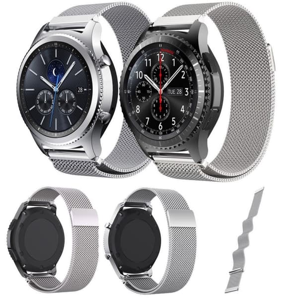 Milanese magnetiske Samsung Gear S3 Frontier / Classic (sølv)