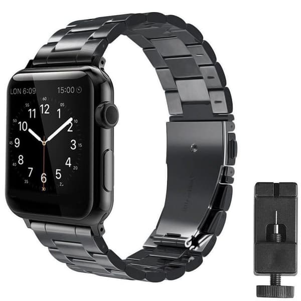 Apple Watch rustfritt stål armbånd 42mm (svart)