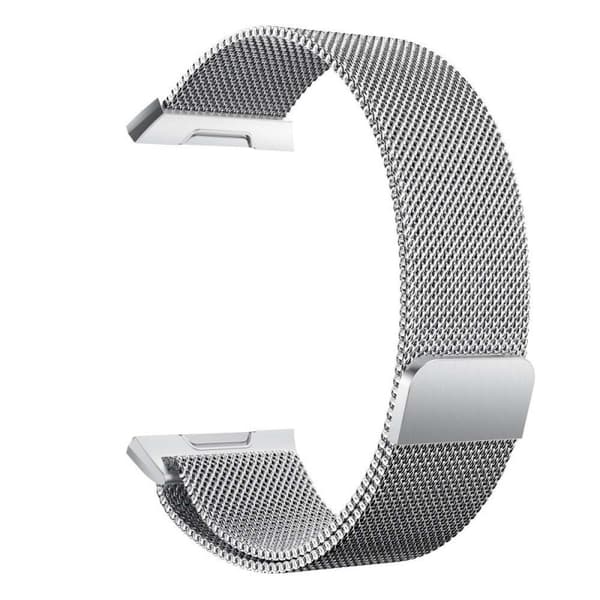 Milanese RSF teräsrannekoru Fitbit Ionic - hopea