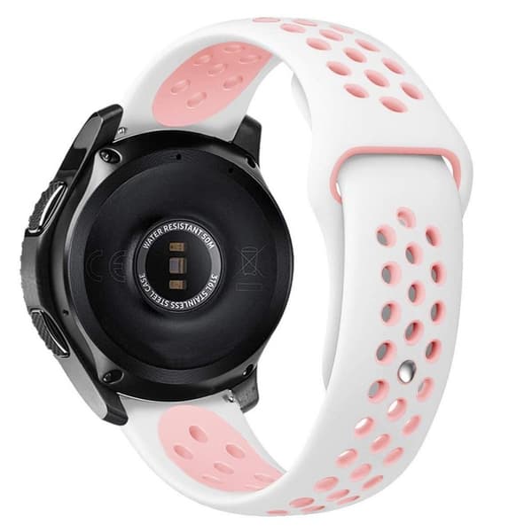 EBN Sport rannekoru Samsung Galaxy Watch 46mm-valkoinen / Vpunainen