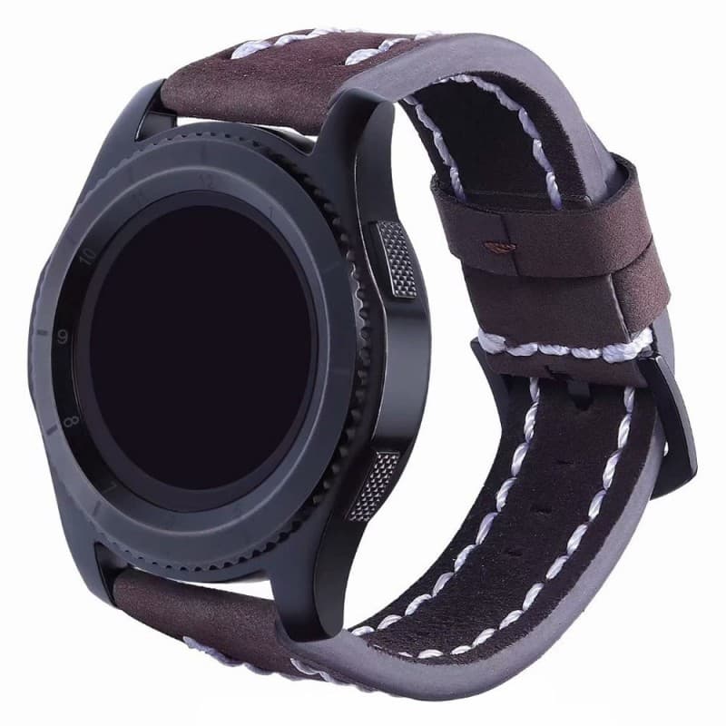 Läder Armband Sature Samsung Gear S3 Frontier/Classic (Brun)