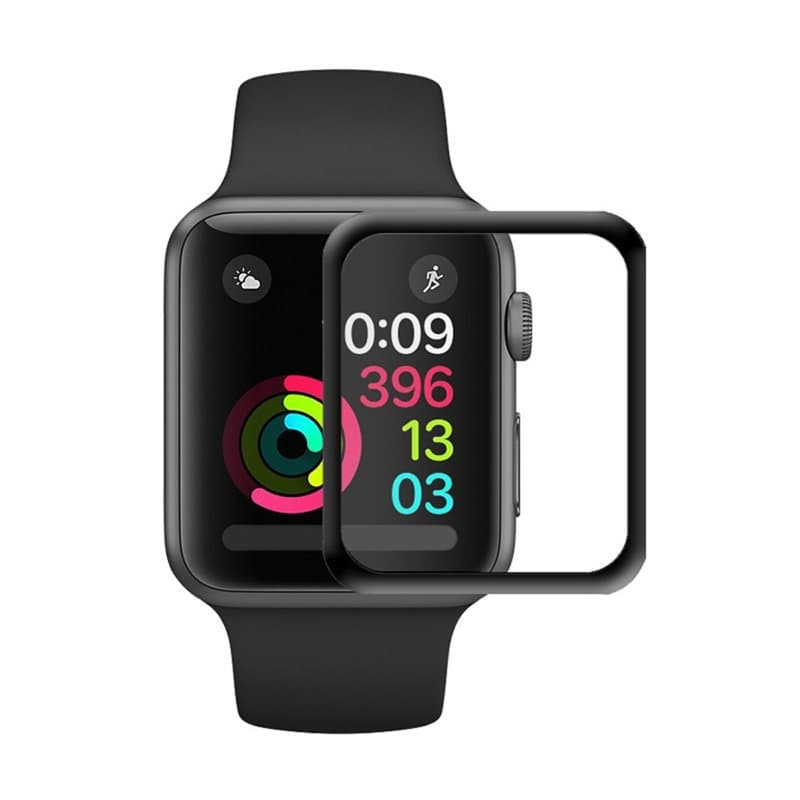 3D Curved Glas skärmskydd Apple Watch 4 (44mm) - Svart