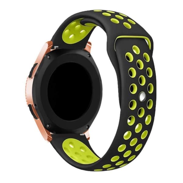 EBN Sport armbånd Samsung Galaxy Watch 42mm Sort / Gul (S)