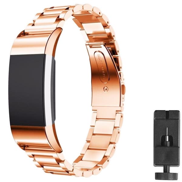 Rustfritt stål armbånd FITBIT Charge 3 - Rosè