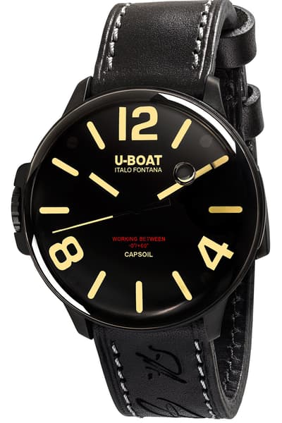 U-boatau-boat capsoil dlc 8108 Mens Swiss quartz watch