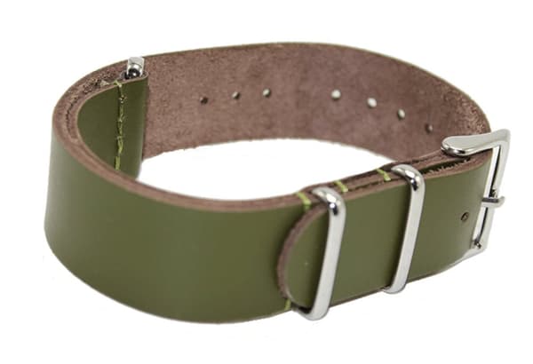 NATO klock armband i ÄKTA läder - 5 Olika färger