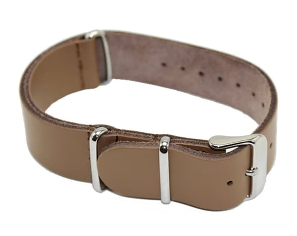 NATO klock armband i ÄKTA läder - 5 Olika färger
