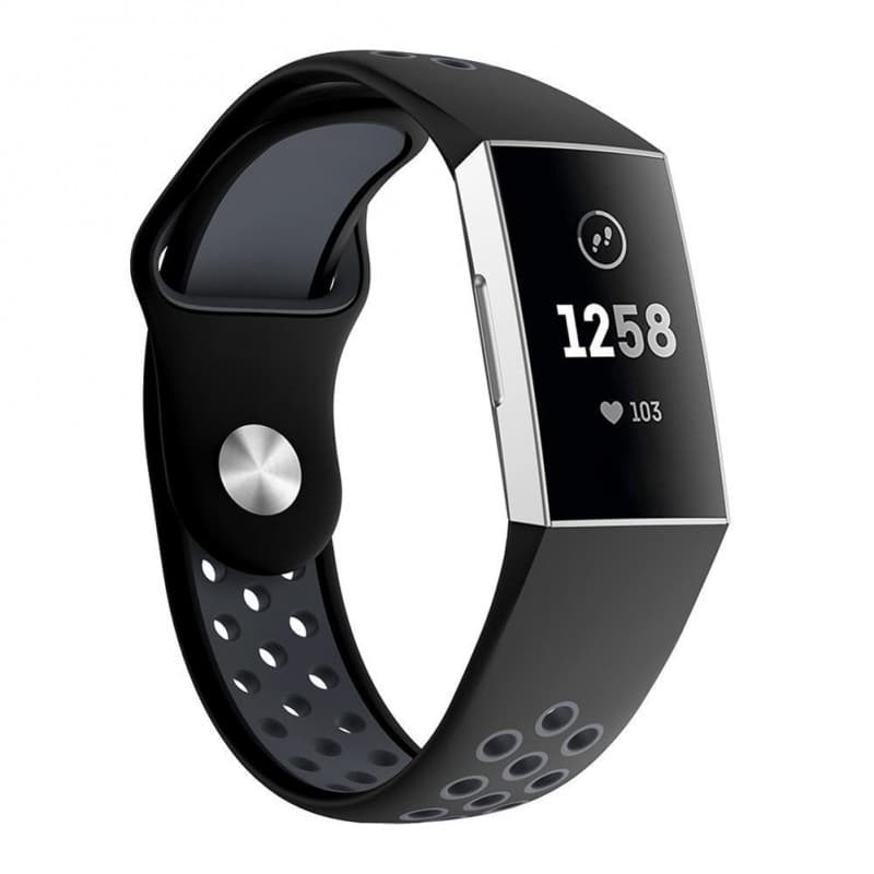 Fitbit Charge 3 EBN Sport Armband - Svart/grå