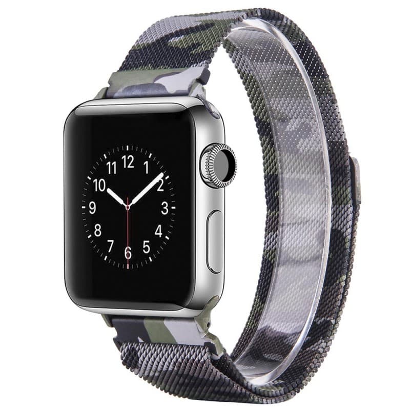 Apple Watch 42 Armband Milanese Camo - Grön