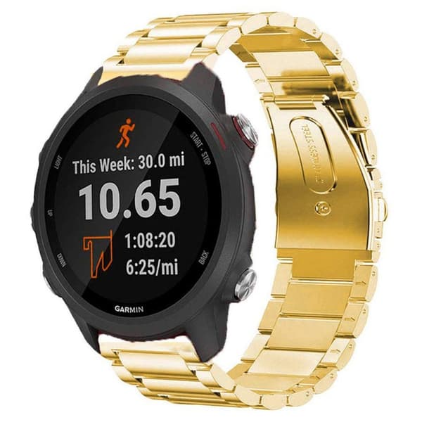 Rustfritt stål armbånd GARMIN Forerunner 245 / 245M - Gull