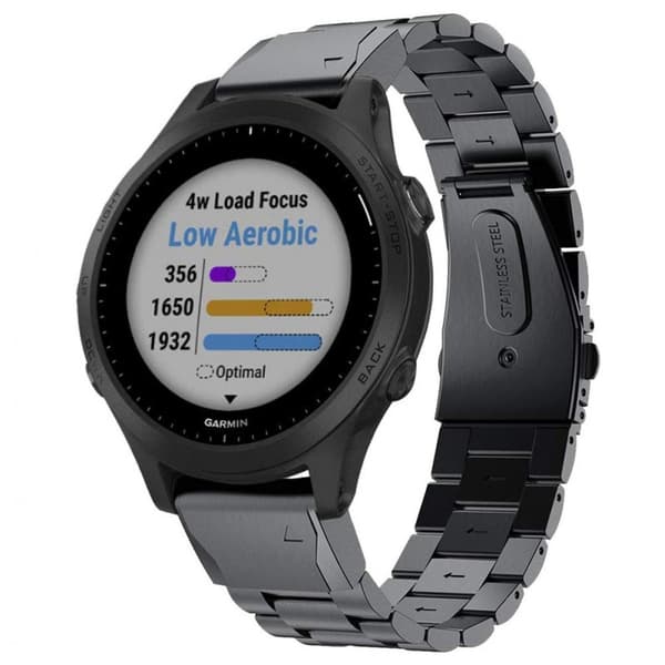 ranneke ruostumatonta terästä GARMIN Forerunner 945 - musta