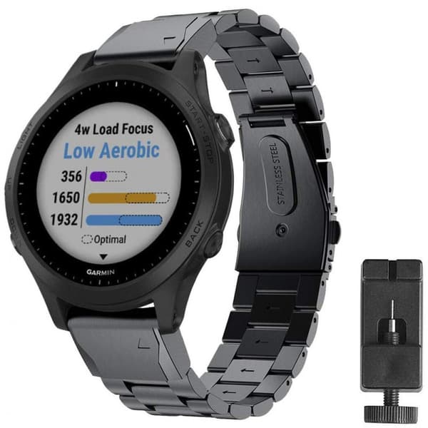 ranneke ruostumatonta terästä GARMIN Forerunner 945 - musta