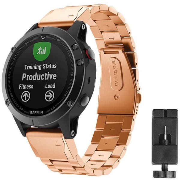 Rannekoru ruostumatonta terästä GARMIN Forerunner 945 - Rosè