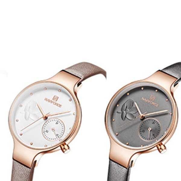 Elegant Damklocka Armband i Läder (NaviForce)