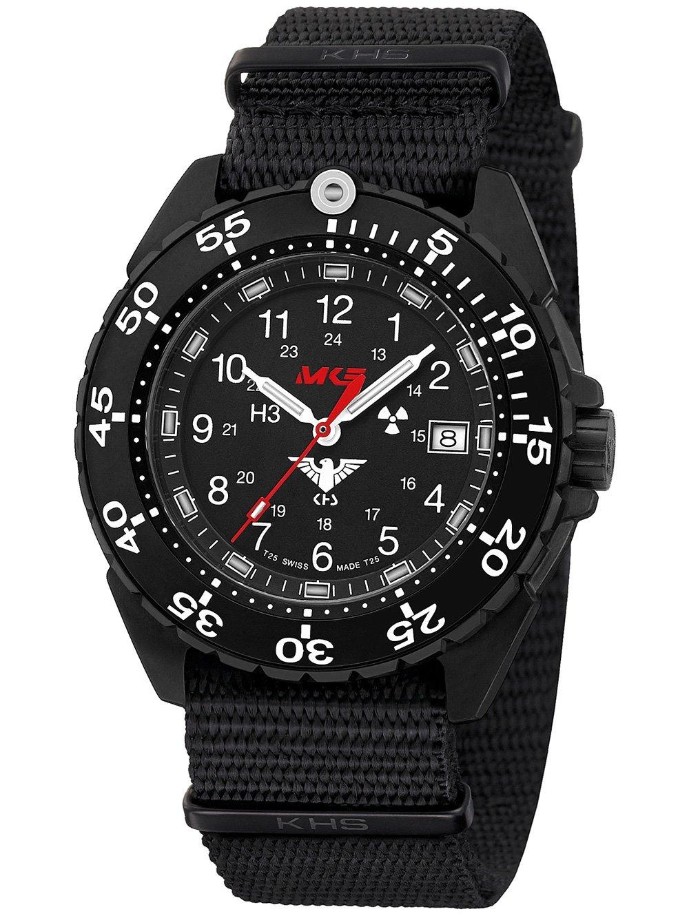 KHS military watch KHS.ENFBS.NB Enforcer black steel 44mm 20ATM