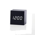 Miniatyrbillede 2 af 4: Vækkeur i træ med LED-display - Svart / Hvid