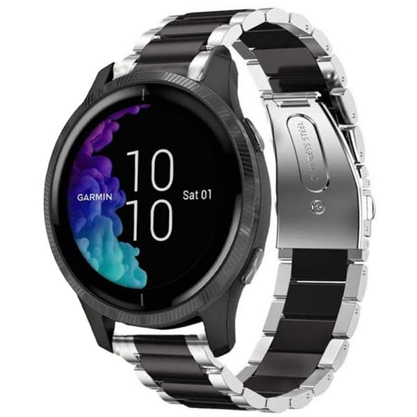 Armband rostfritt stål Garmin Venu - Silver/sv