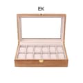 Miniatyrbild 5 av 11: Klockbox 12 klockor Trä -Valnöt, Körsbär eller Ek