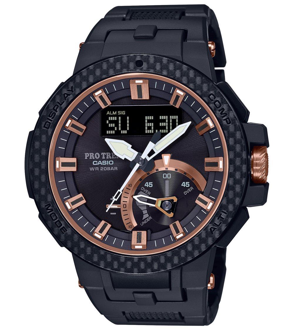 CASIO Pro Trek i kolfiber och Radio-controlled PRW-7000X-1ER