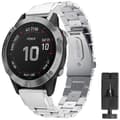Pikkukuva 1 / 4: Rannekoru ruostumatonta terästä Garmin Fenix 6X - hopea