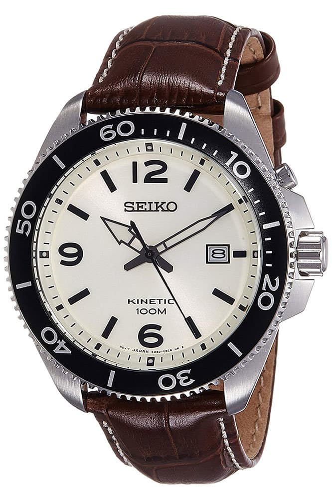 Seiko Kinetic SKA749P1 Gents - Metallic, Brown