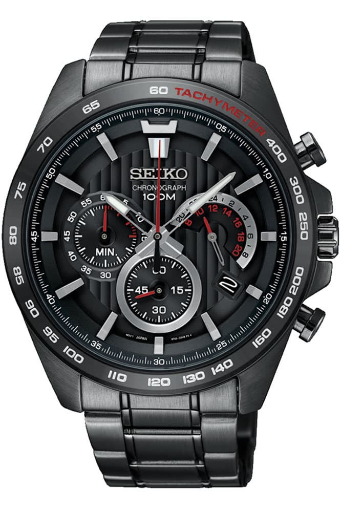 Seiko Quartz SSB311P1 Gents - Black,