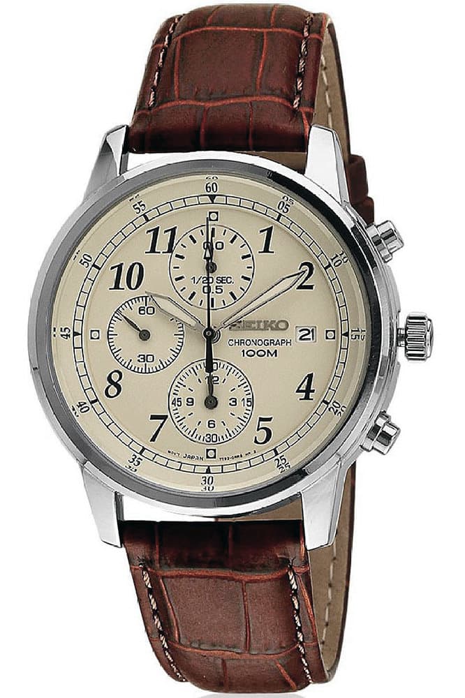Seiko Quartz SNDC31P1 Gents - Metallic, Brown
