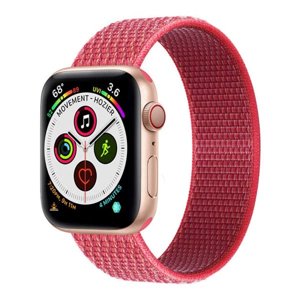 Apple Watch 5 (40mm) Nylon Armband - Hibiskus