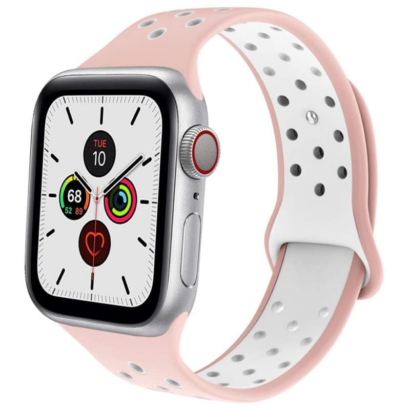 EBN Sport Armband Apple Watch 5 (44mm) - Rosa/vit