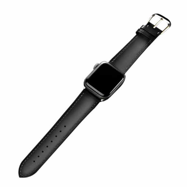 Apple Watch 38/40/41 1/2/3/4/5/6/7/Se svart skinnarmbånd skinn
