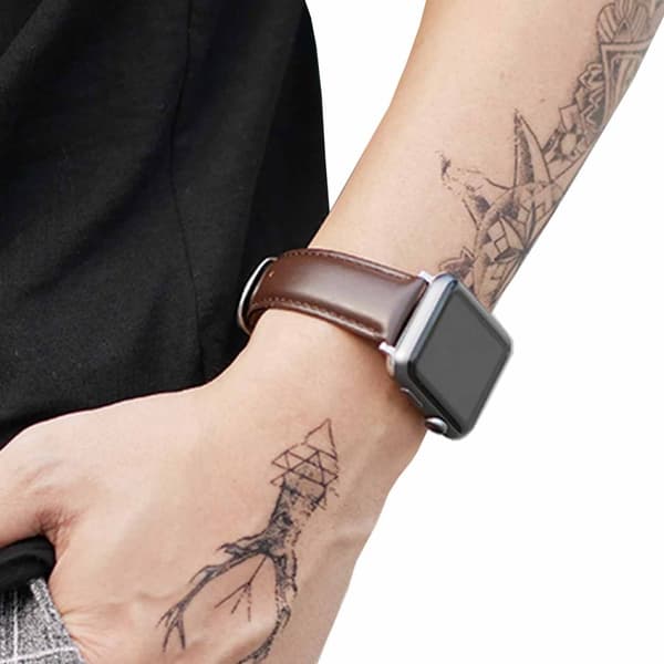 Apple Watch 38/40/41 1/2/3/4/5/6/6/7/SE brune læder armbåndsskind