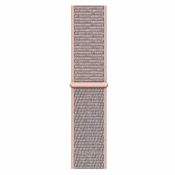 Apple Watch 1-8/SE/Ultra 42/44/45/49 Nylonarmband Rosa Sand Sportloop Kardborre