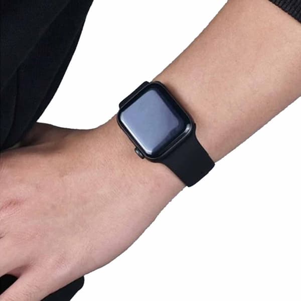 Apple Watch 42/44/45/49 1-8/SE/Ultra Silikonarmband Svart