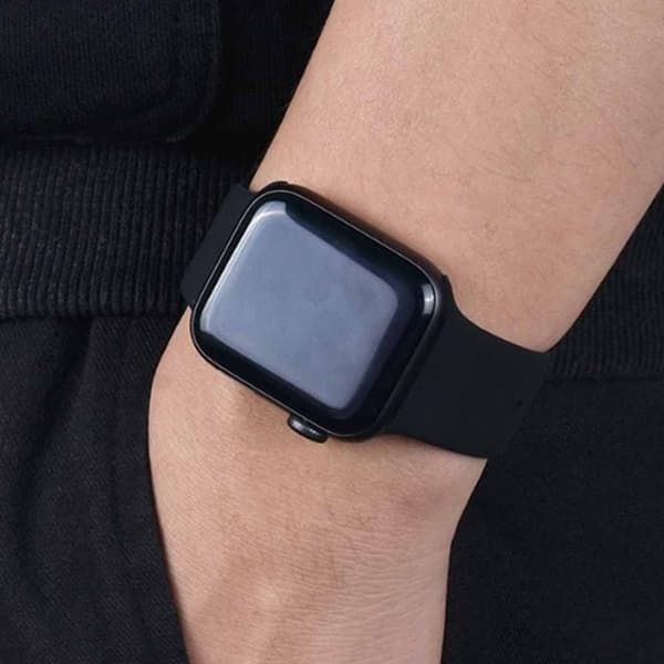 Apple Watch -yhteensopiva 38/40/41 1-8/Katso mustan kellon rannekoru silikoni