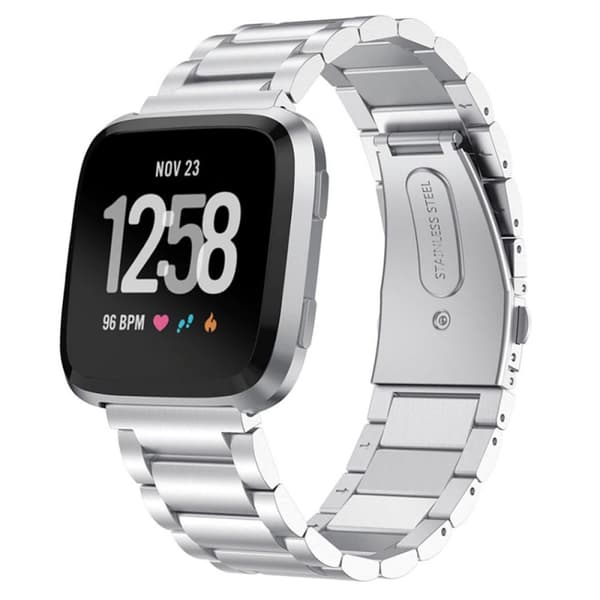 Armband rostfritt stål Fitbit Versa 2 - Silver