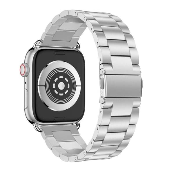 Rannekoru ruostumatonta terästä Apple Watch 5 (44mm) - hopea