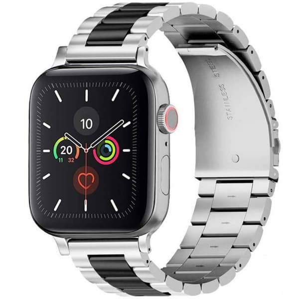 Armbånd i rustfritt stål Apple Watch 5 (40mm) - Sølv / sv