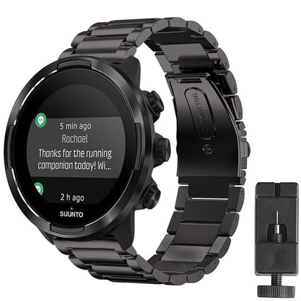 Armbånd i rustfritt stål Suunto 7 - Svart