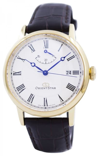 Orient Star Elegant Classic, mörkbrun läder, SEL09002W0, herrklocka