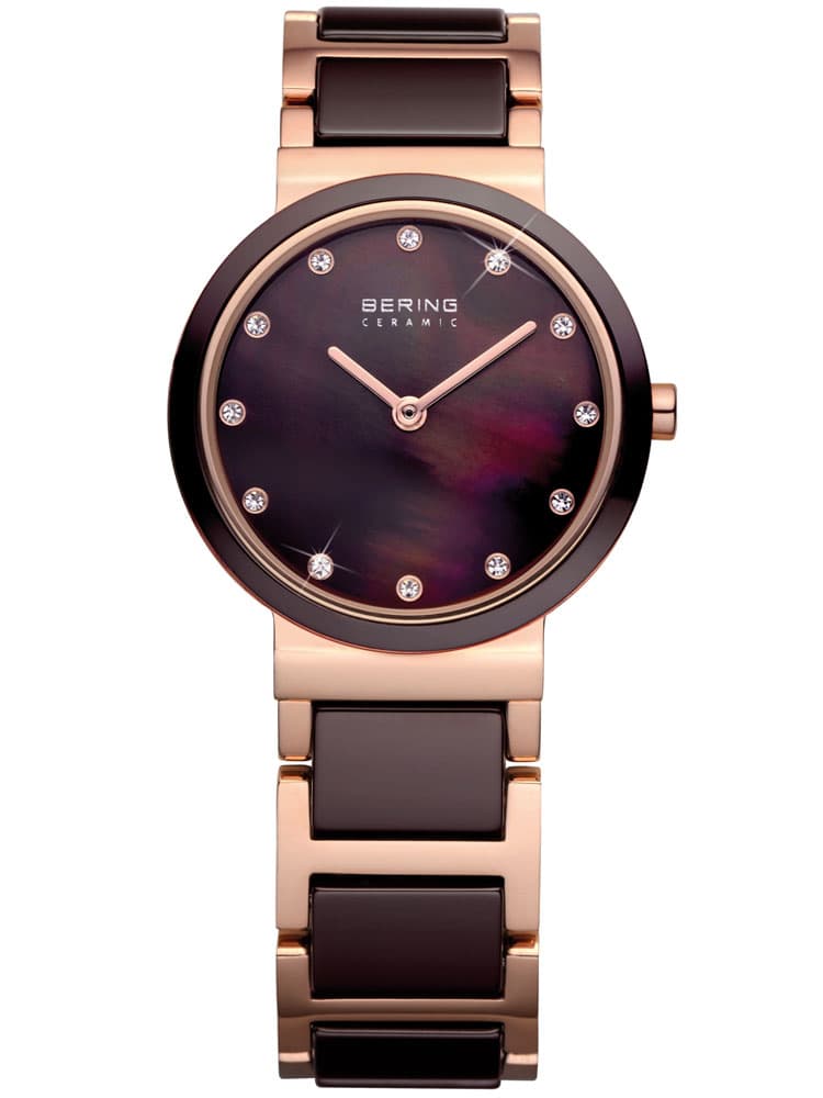 Bering Ceramic 10729-765 Dam rosegold brun 29 mm