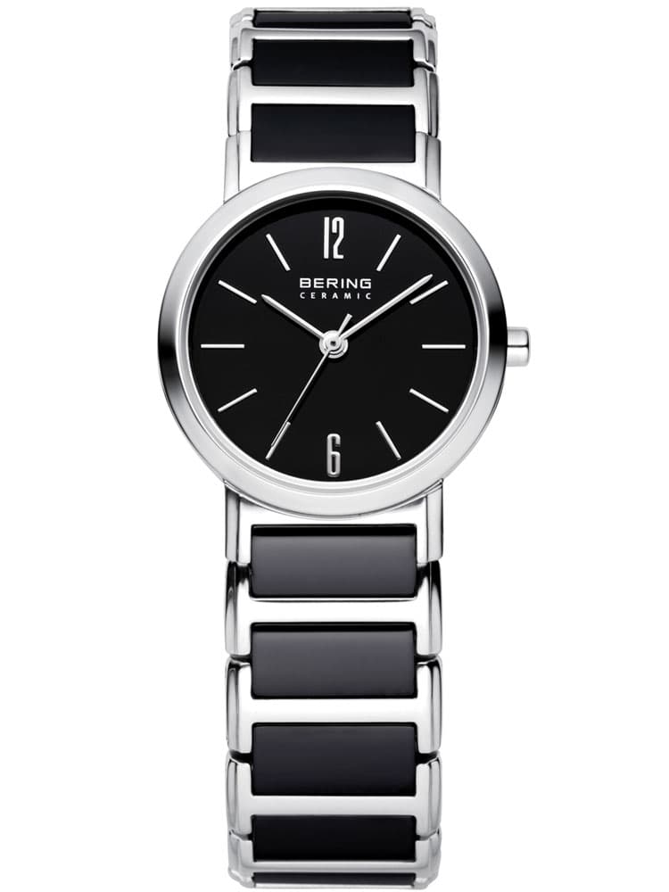 Bering Ceramic 30226-742 damklocka silver svart 26 mm